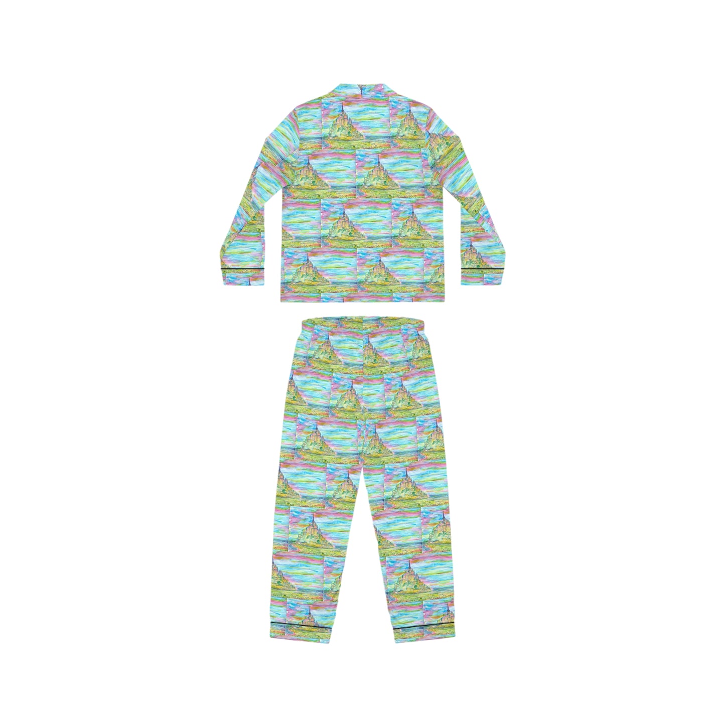 Women's Satin Pajamas (AOP)