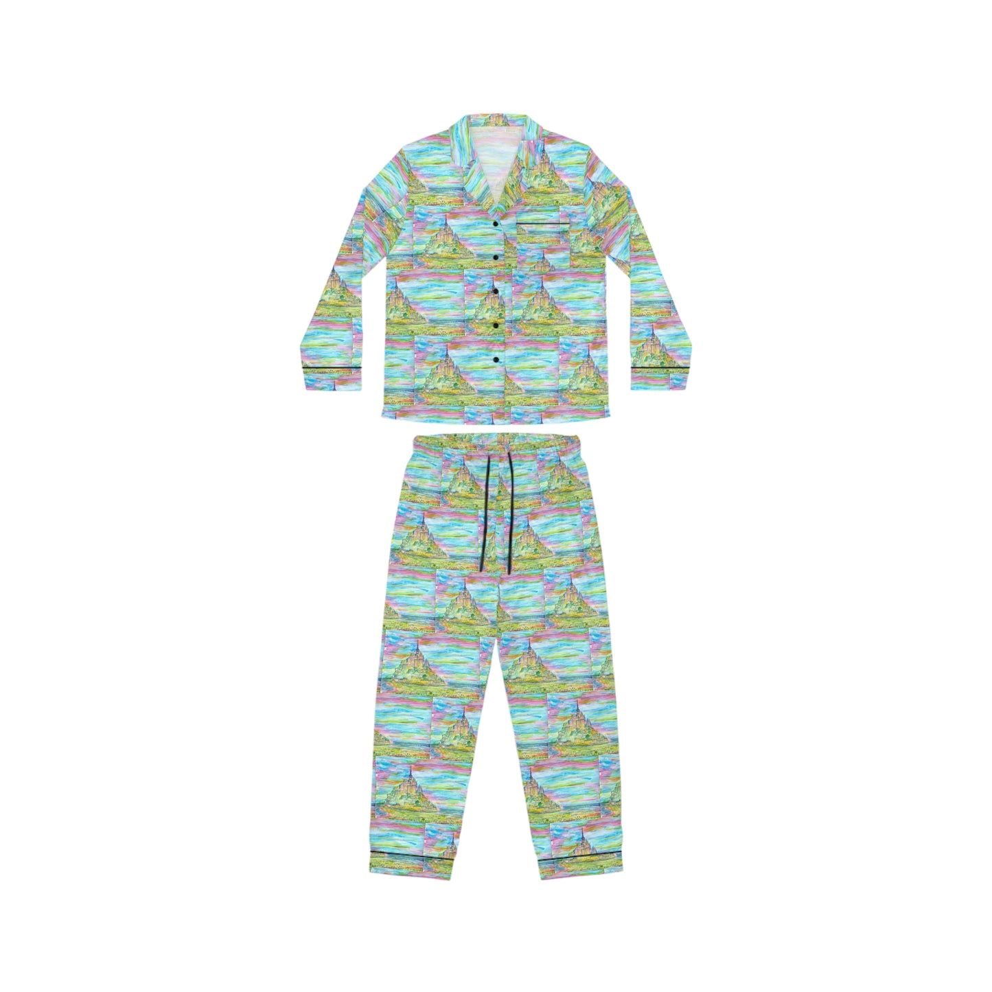Women's Satin Pajamas (AOP)