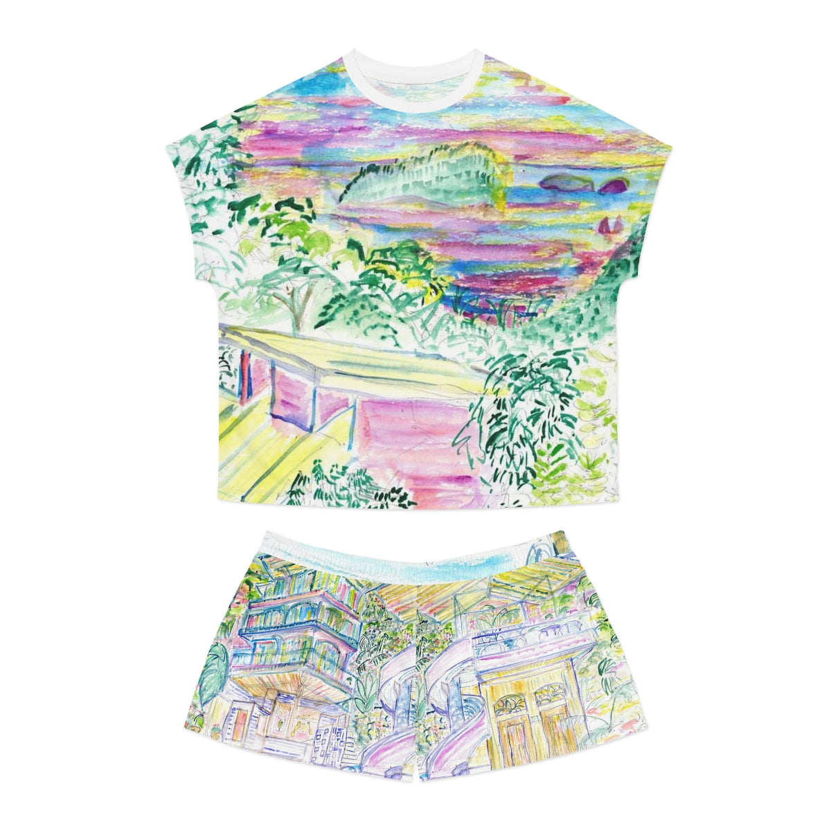 Women's Short Pajama Set (AOP)