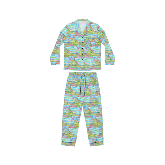 Women's Satin Pajamas (AOP)